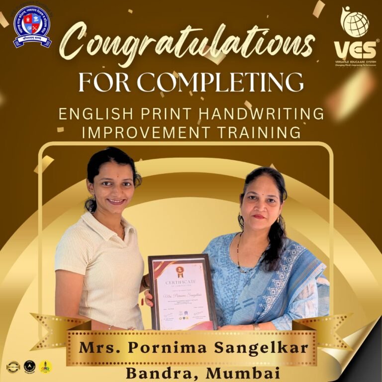 Mrs. Pornima Sangelkar – VES certificate